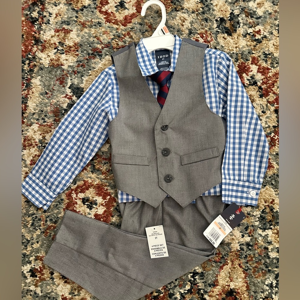 Izod 2T 4 piece little boy pant suit